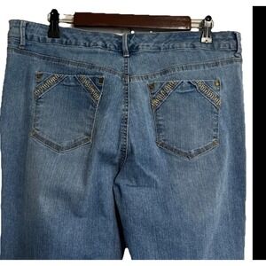 Gloria Vanderbilt Women's 14  Jeans Sparkle Pockets Light Wash Cowgirl Western
